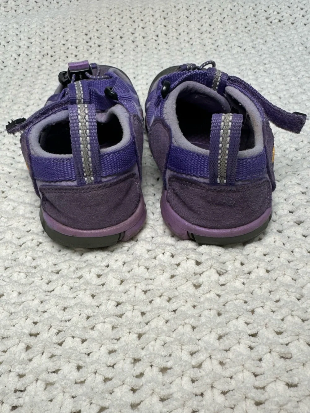 Teva Girls Purple Outdoor Sandals with Gray Toe - Picture 2 of 8